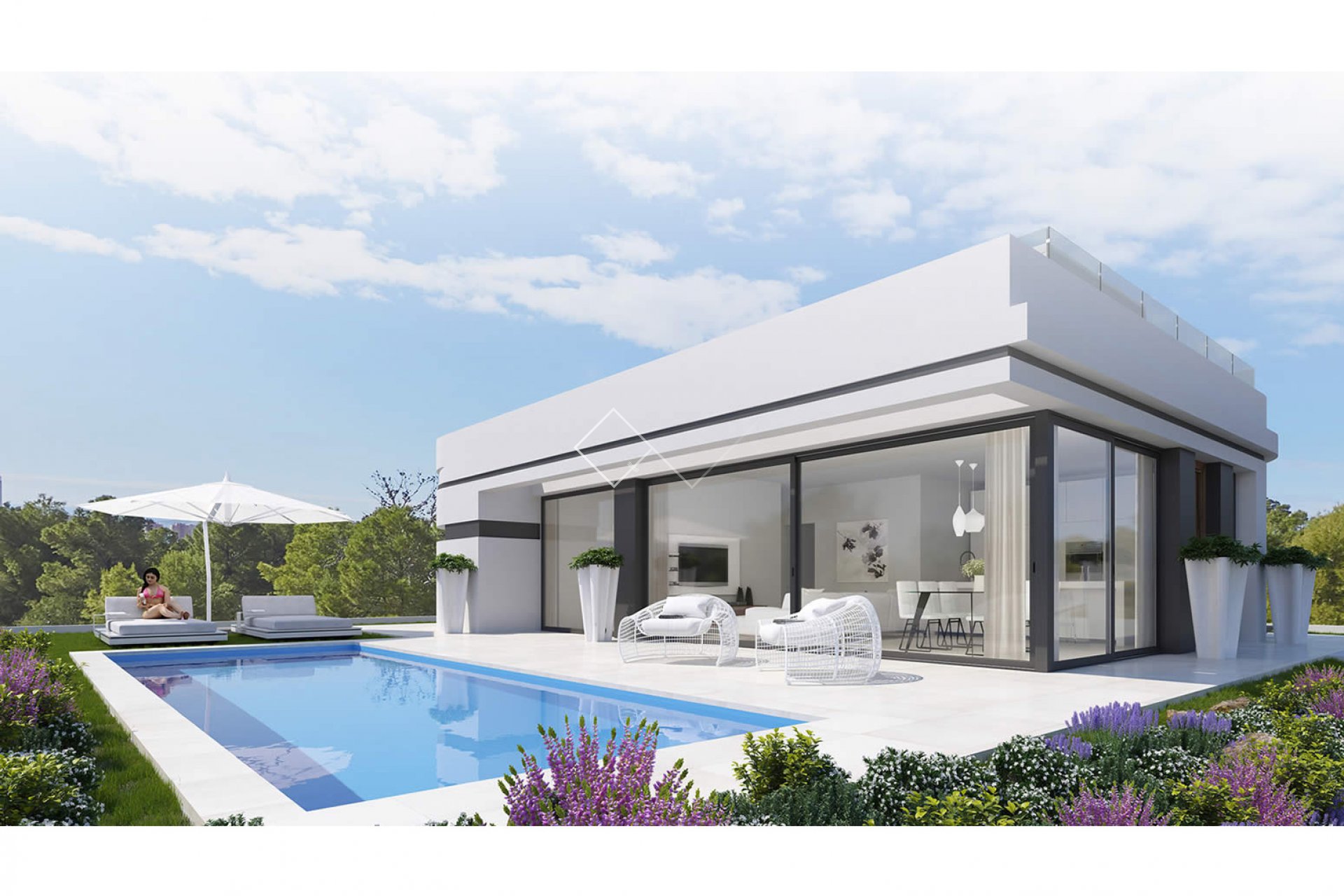 infografia -  Villa de nueva construcción en venta en La Nucia Polop