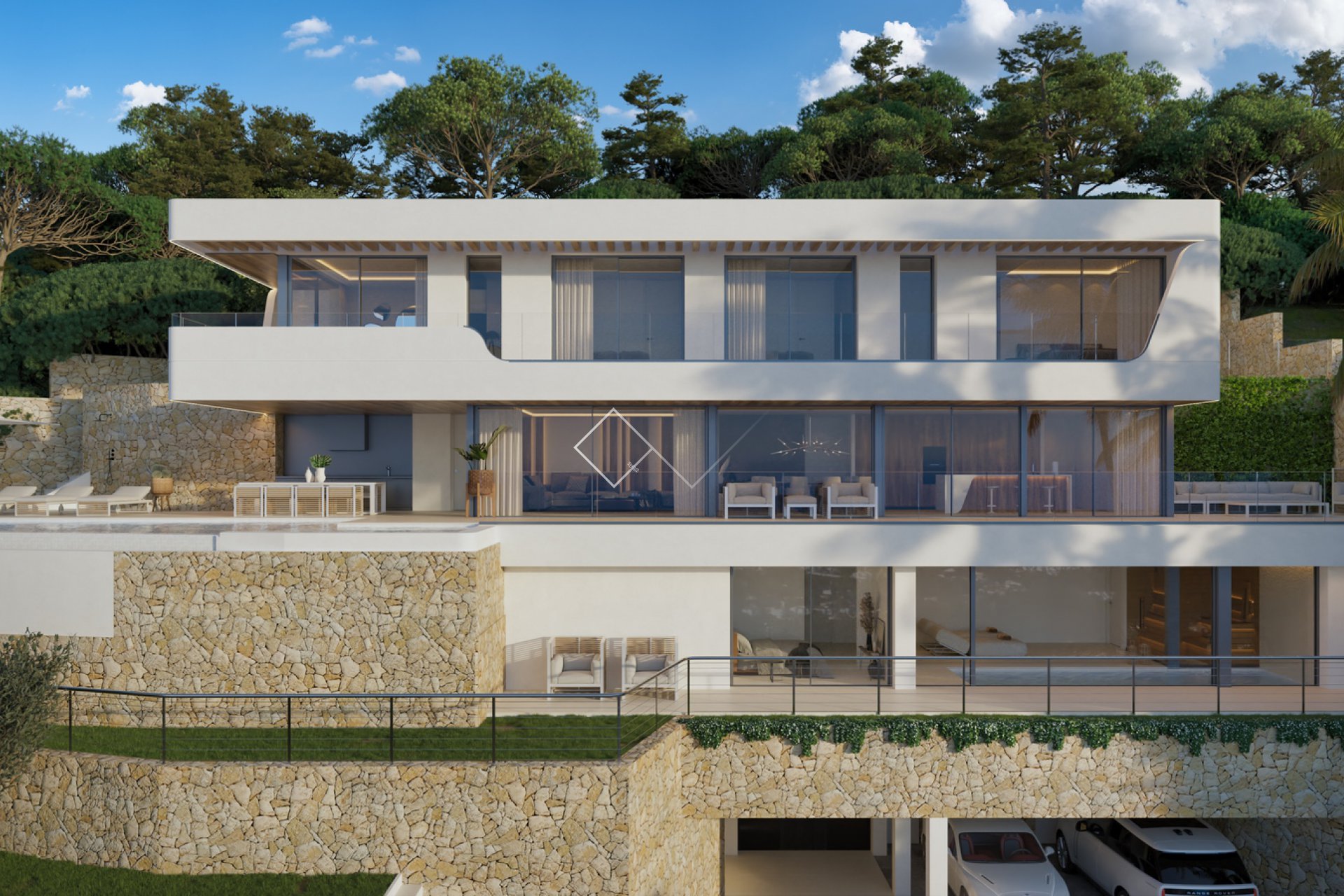 Lujosa villa de diseño con vistas al mar en venta en Moraira