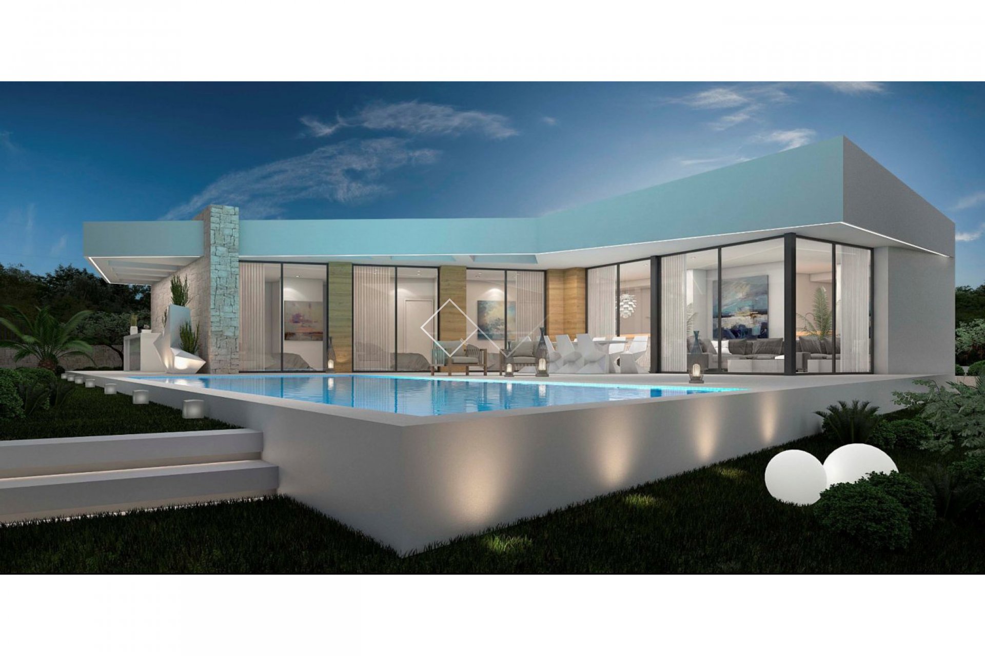 nueva construccion benitachell - Moderna villa de una sola planta con vistas al mar en Los Molinos, Benitachell