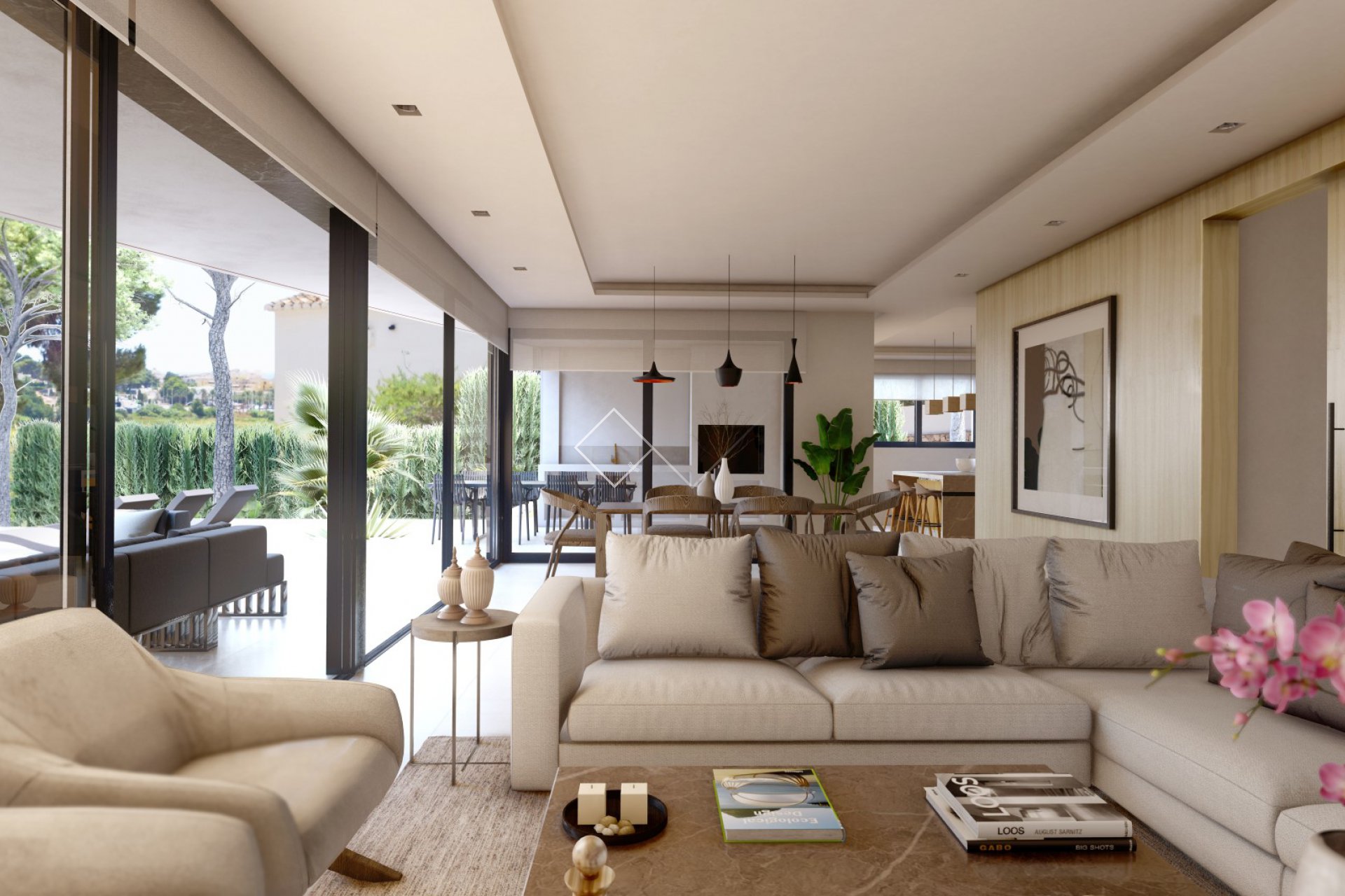 salon - Villa de luxe avec vue sur la mer à vendre à Moraira
