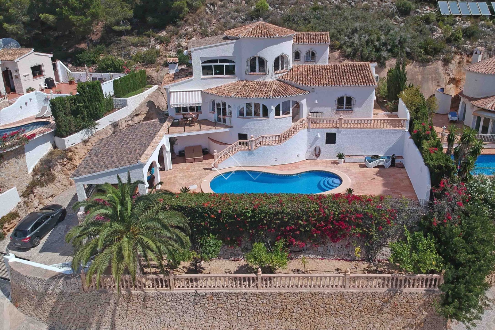 villa piscine - Villa méditerranéenne vue mer El Portet, Moraira