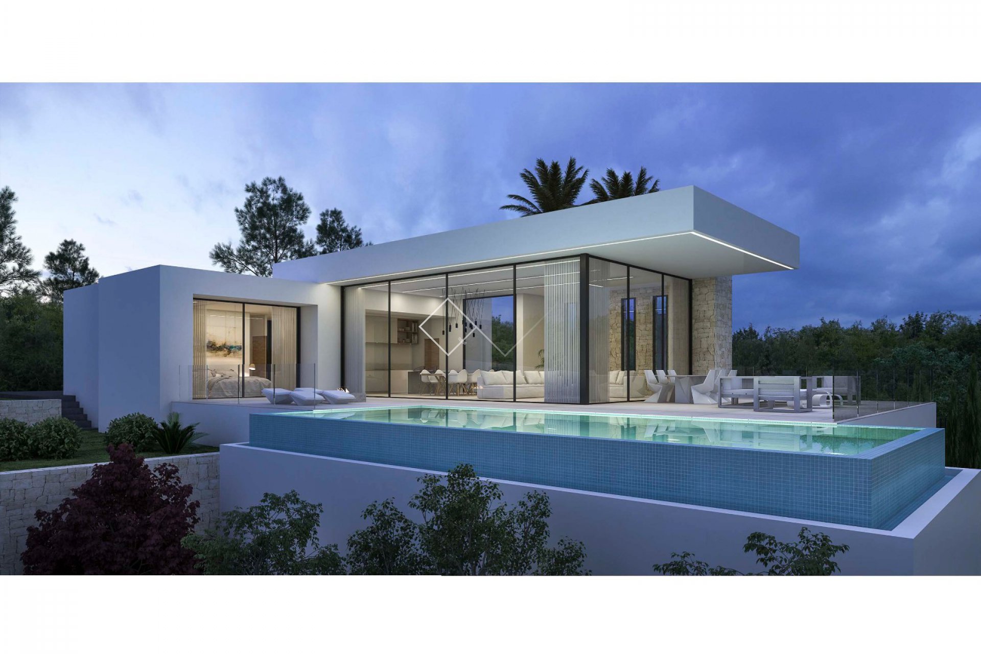 villa y piscina - Nuevo proyecto para una villa impresionante y moderna en Fanadix, Moraira