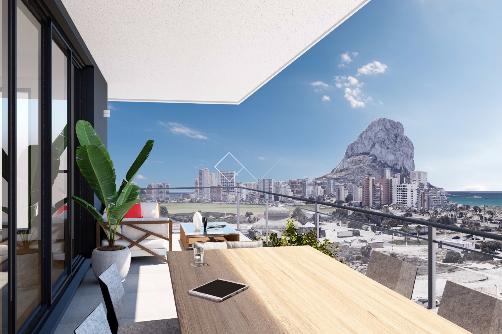 vistas peñon d´Ifach - Nuevos apartamentos con vistas al mar en venta en Calpe