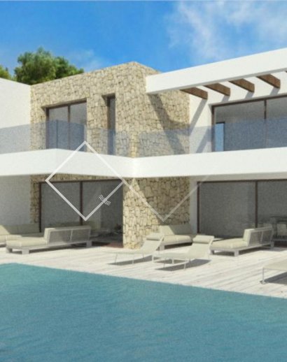diseño moderno - Se vende gran villa de nueva construcción con vistas al mar en Moraira