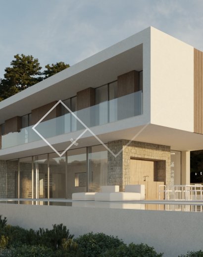 Lujosa y moderna villa con vistas al mar en venta en Moraira