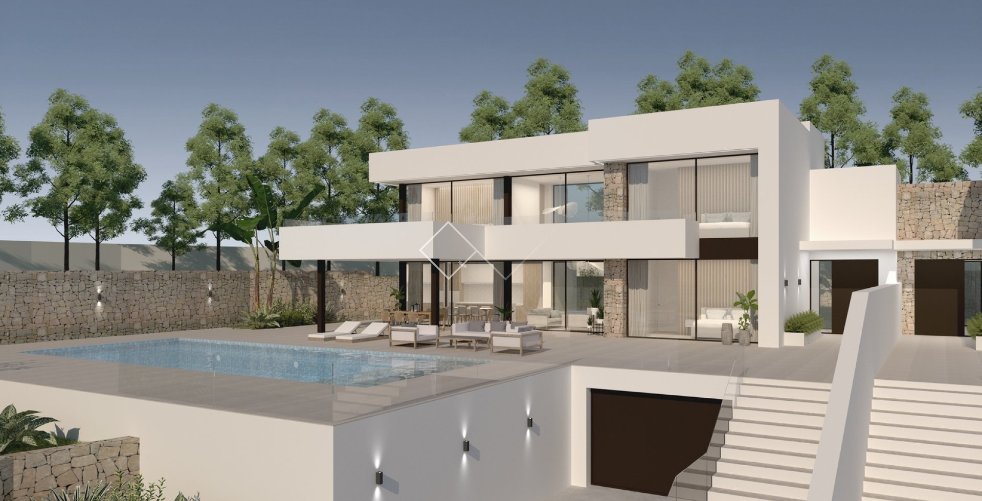 Projekt - Moderne, luxuriöse Doppelhaushälfte in Moraira zu verkaufen