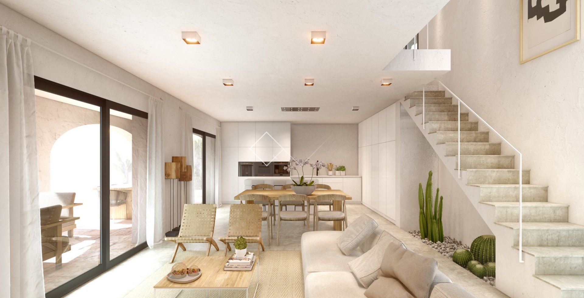 open plan - Neubau Villa zum Verkauf in Javea, traditioneller Stil