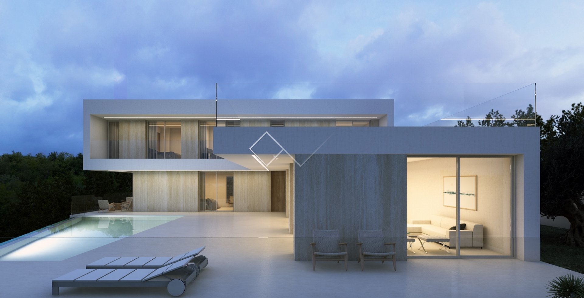 fachada - Proyecto con licencia para villa moderna en venta en Benissa, La Fustera