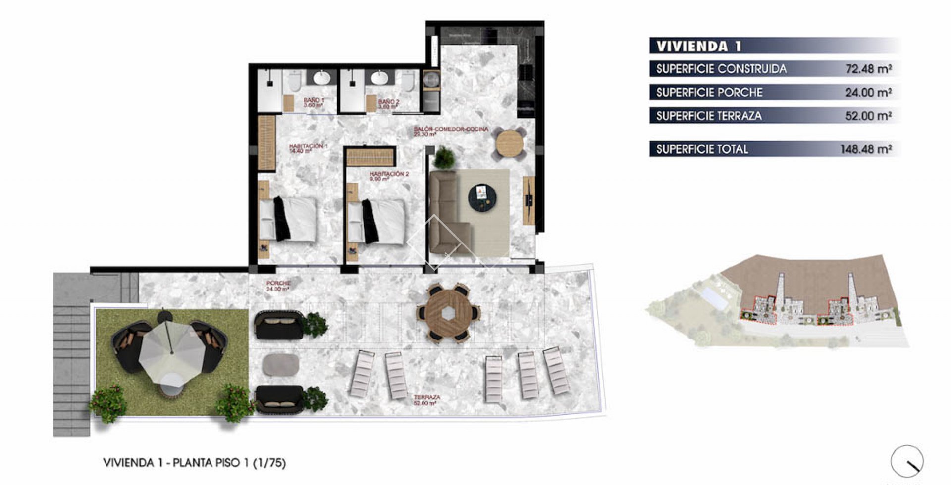 Resale - Apartment / Flat - Finestrat - Balcon de Finestrat