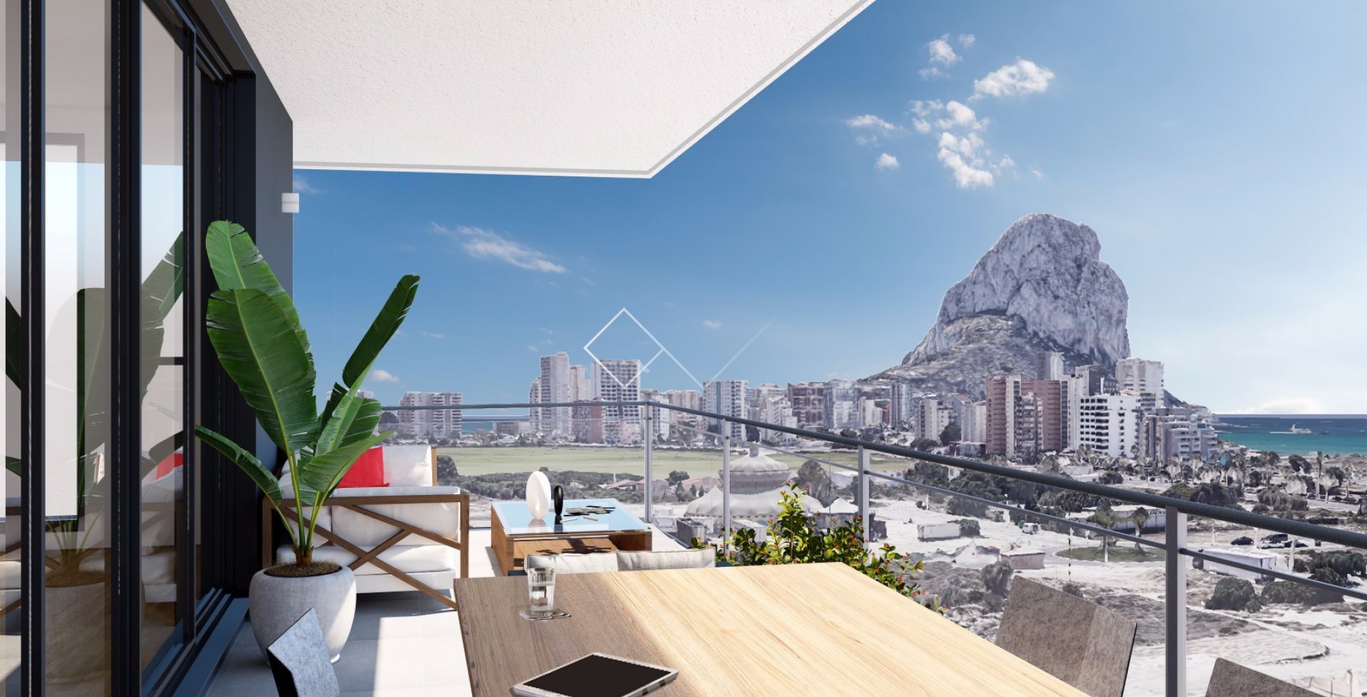 vistas peñon d´Ifach - Nuevos apartamentos con vistas al mar en venta en Calpe
