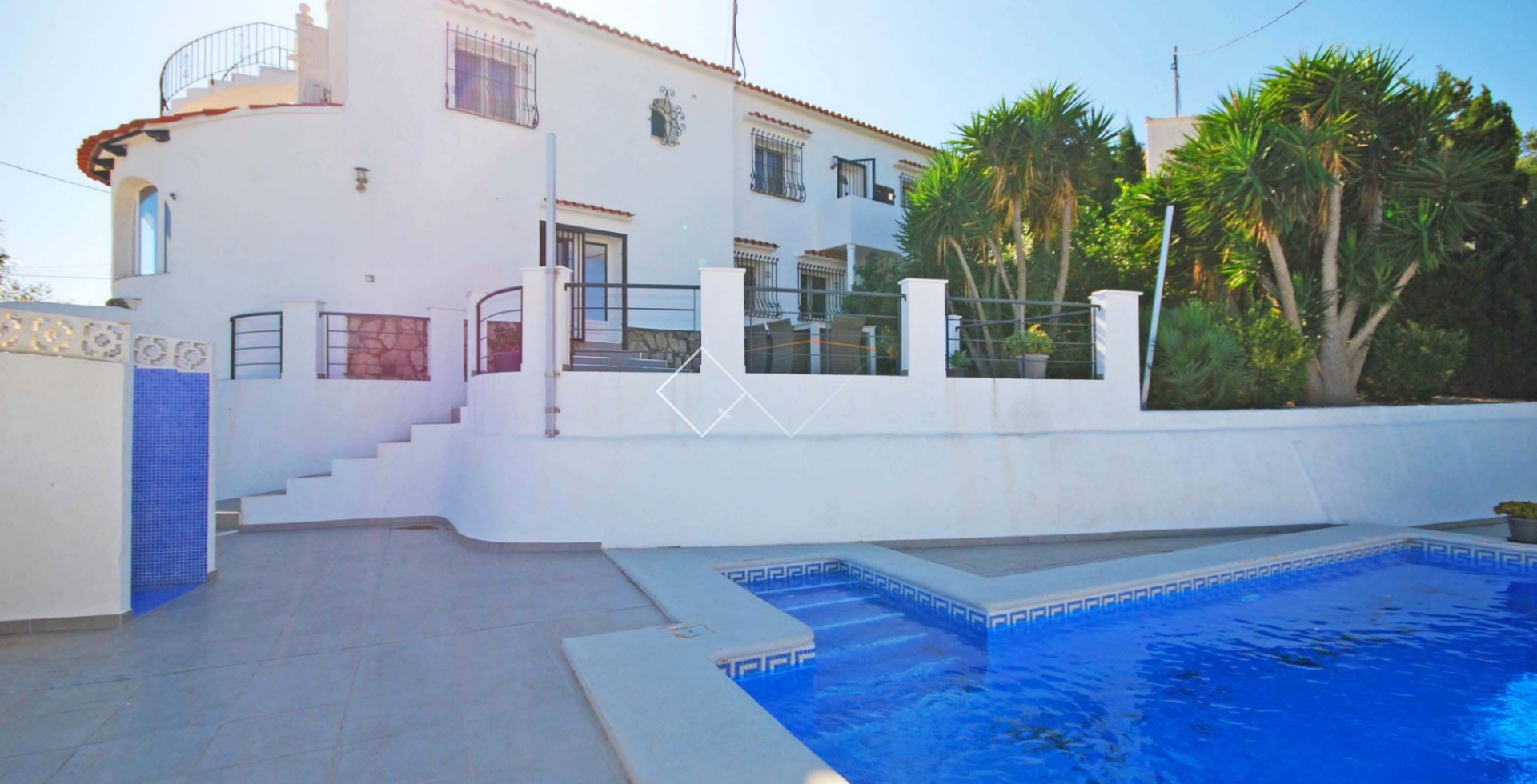 Piscina Villa - Gran villa de estilo mediterráneo con piscina en venta en Montemar, Benissa. 