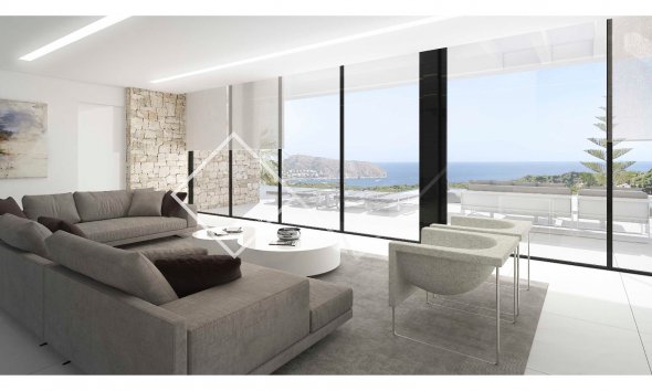 view living room - Project: sea view villa in Fanadix, Moraira