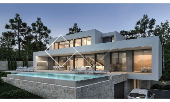 Swimming pool - Design villa with sea views in Pla del Mar, Moraira. 