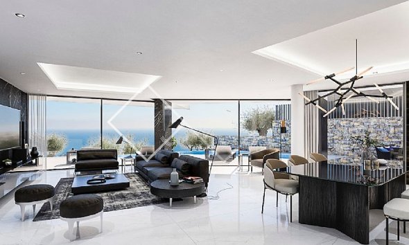 living room - Project: 6 luxurious sea view villas in Olta, Calpe