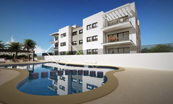 communal pool - New 3 bed apartments in Arenal, Javea