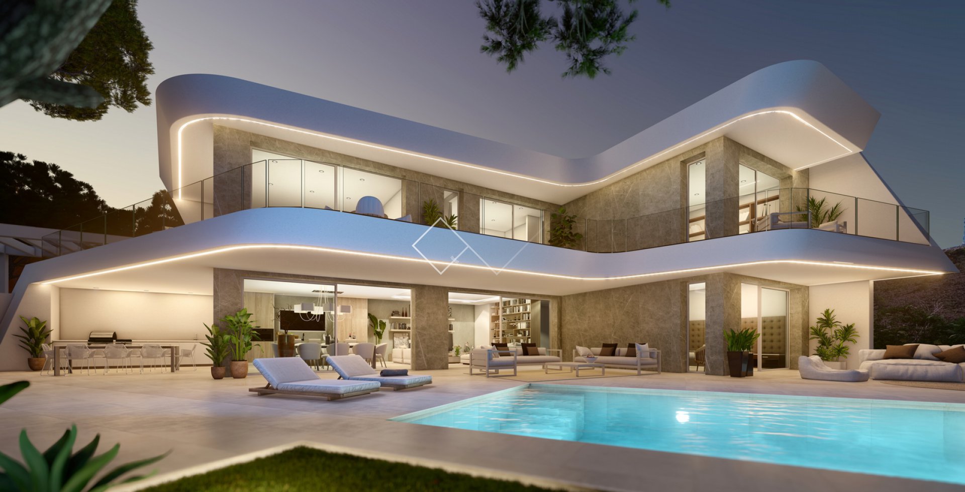 modern design - Luxury new villa in El Portet, Moraira