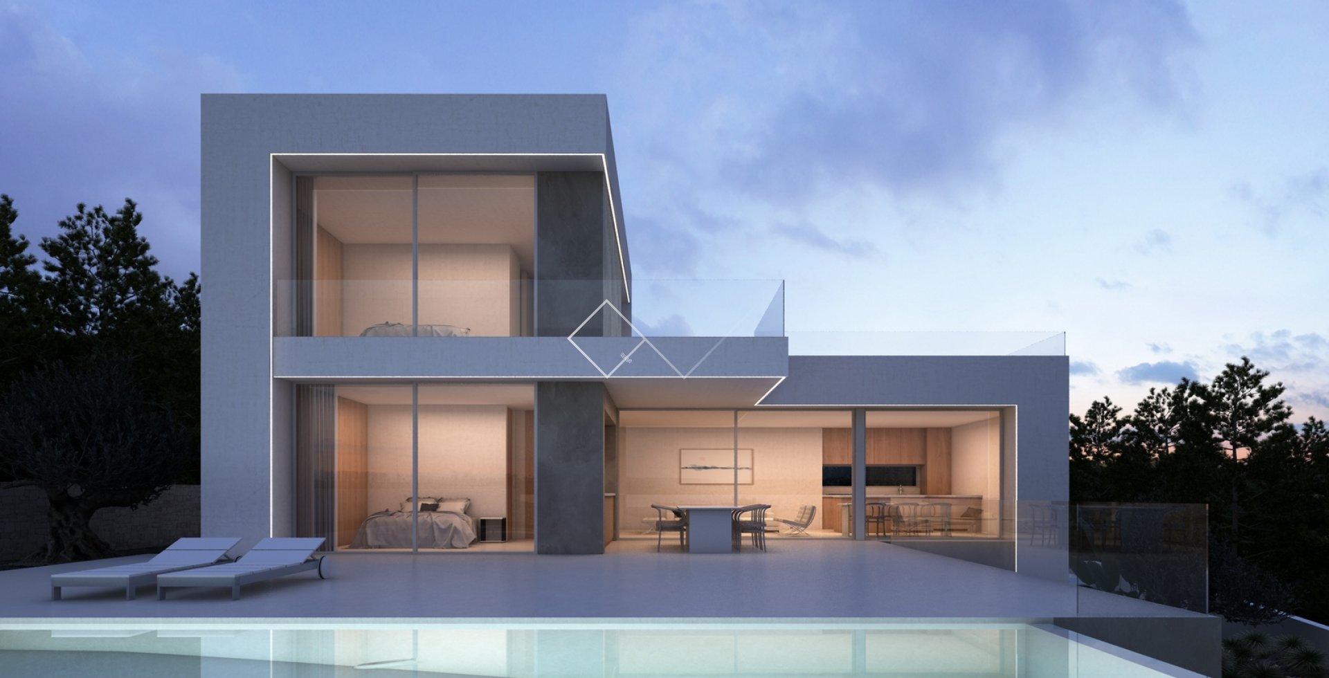 nouveau projet La Fustera  - Villa design à vendre à Benissa avec quelques vues sur la mer