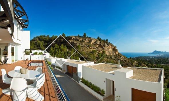 Terrasse - Brandneue Villa mit Meerblick in Altea zu verkaufen