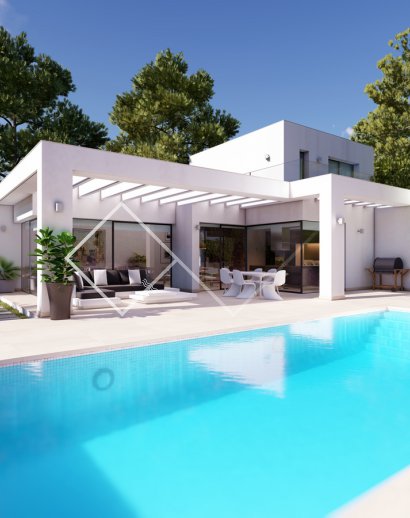 Wunderschöne neu zu bauende Villa zu verkaufen in Moraira, Benimeit