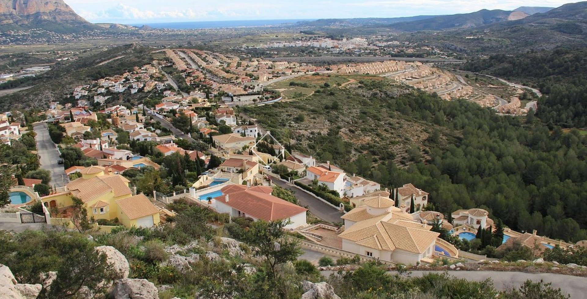 vue - Villa moderne de plain-pied à vendre à Pedreguer