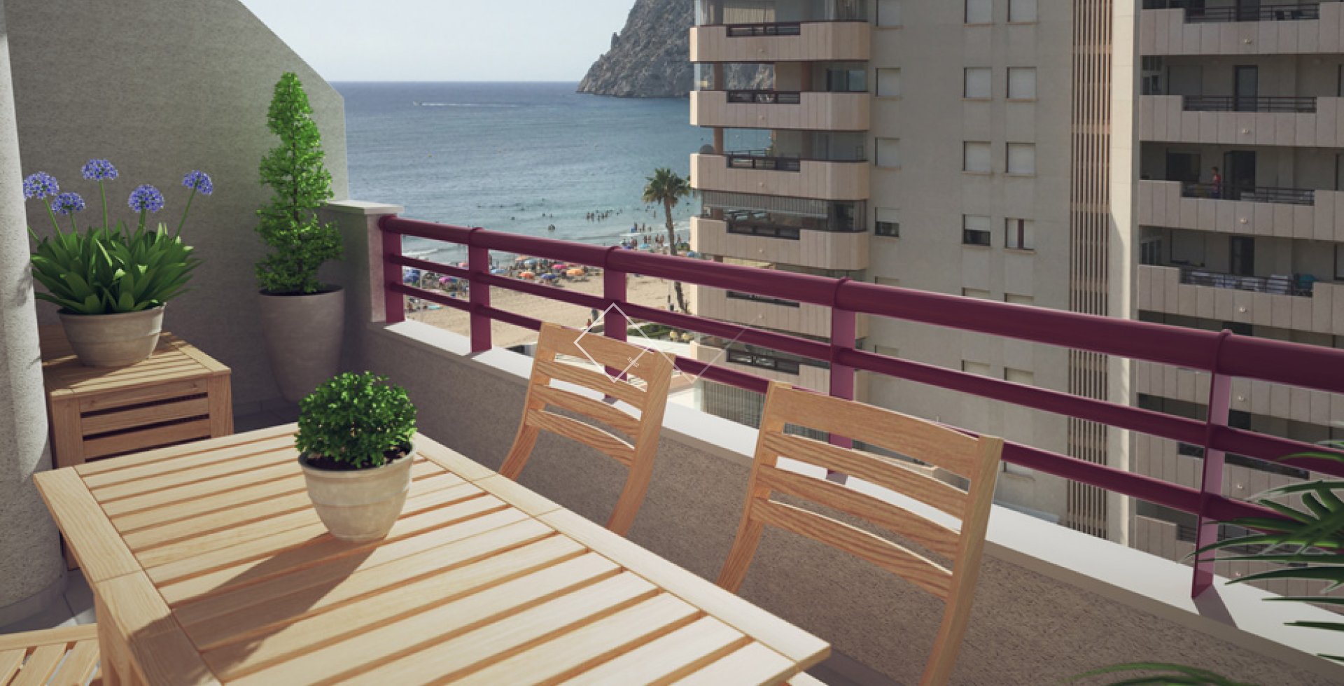 Apartamento con vistas al mar en venta en Calpe