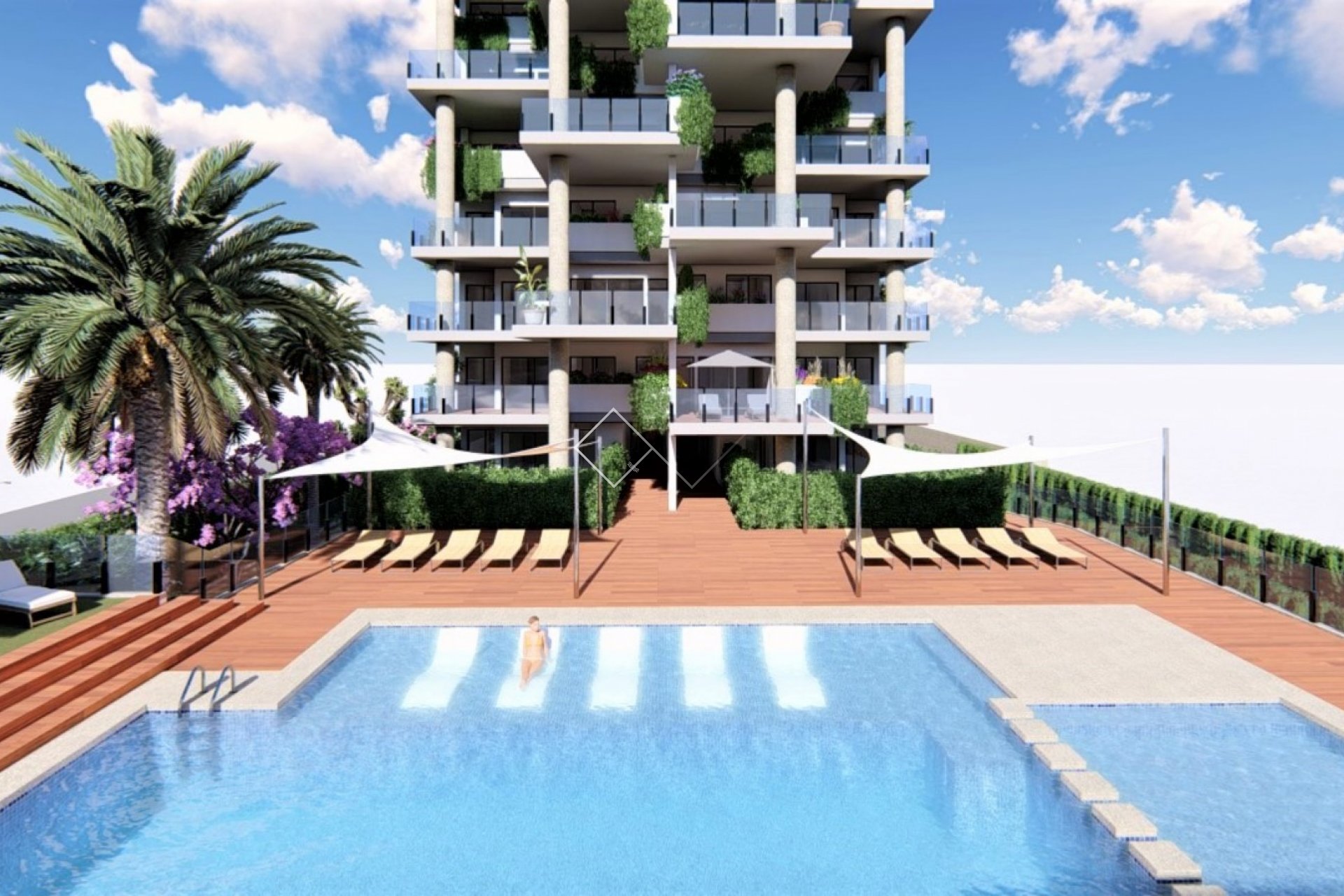 apartment and communal pool -New project: apartments in Calpe, 150m from beach