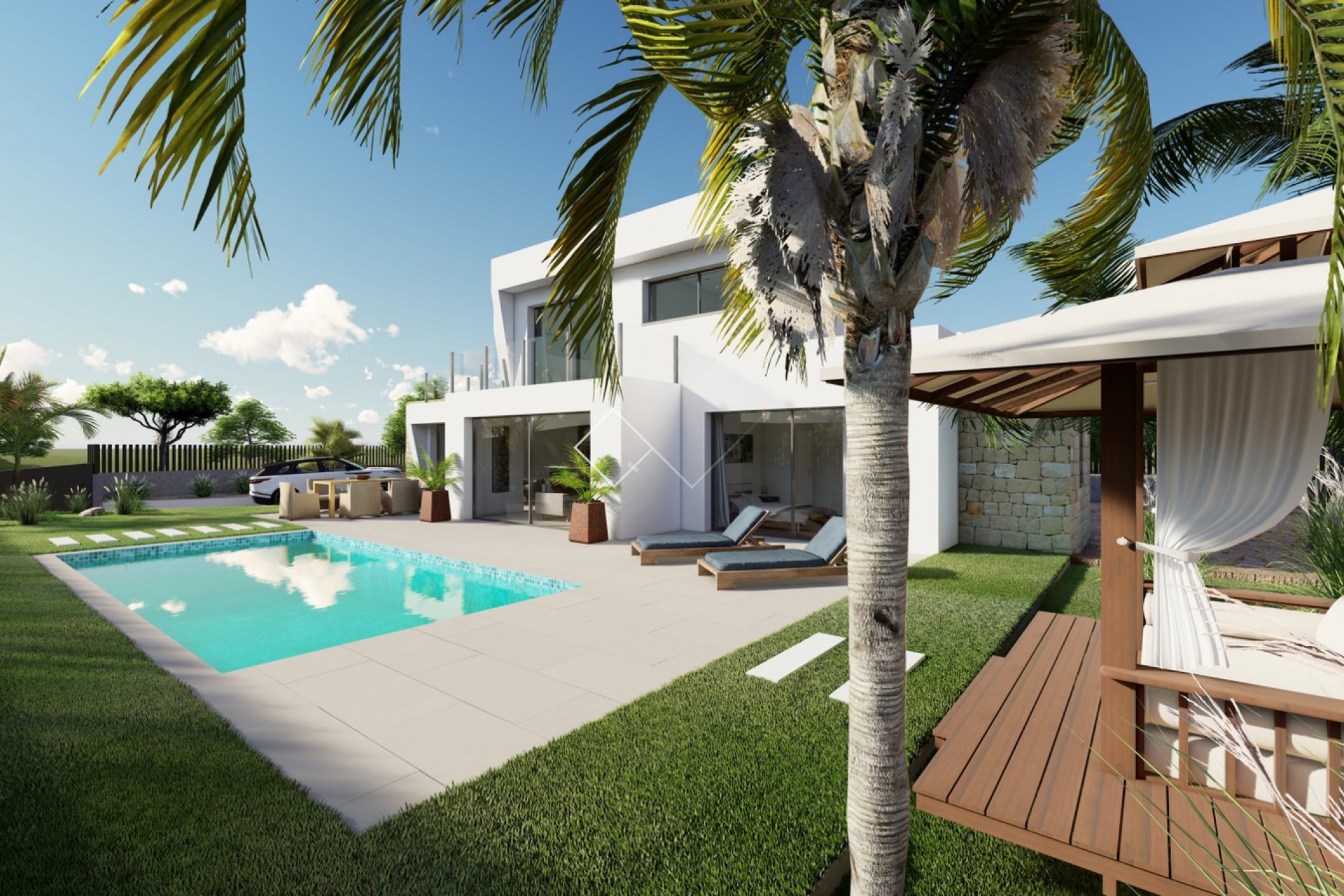 buiten - Zonnige moderne villa te koop in Calpe