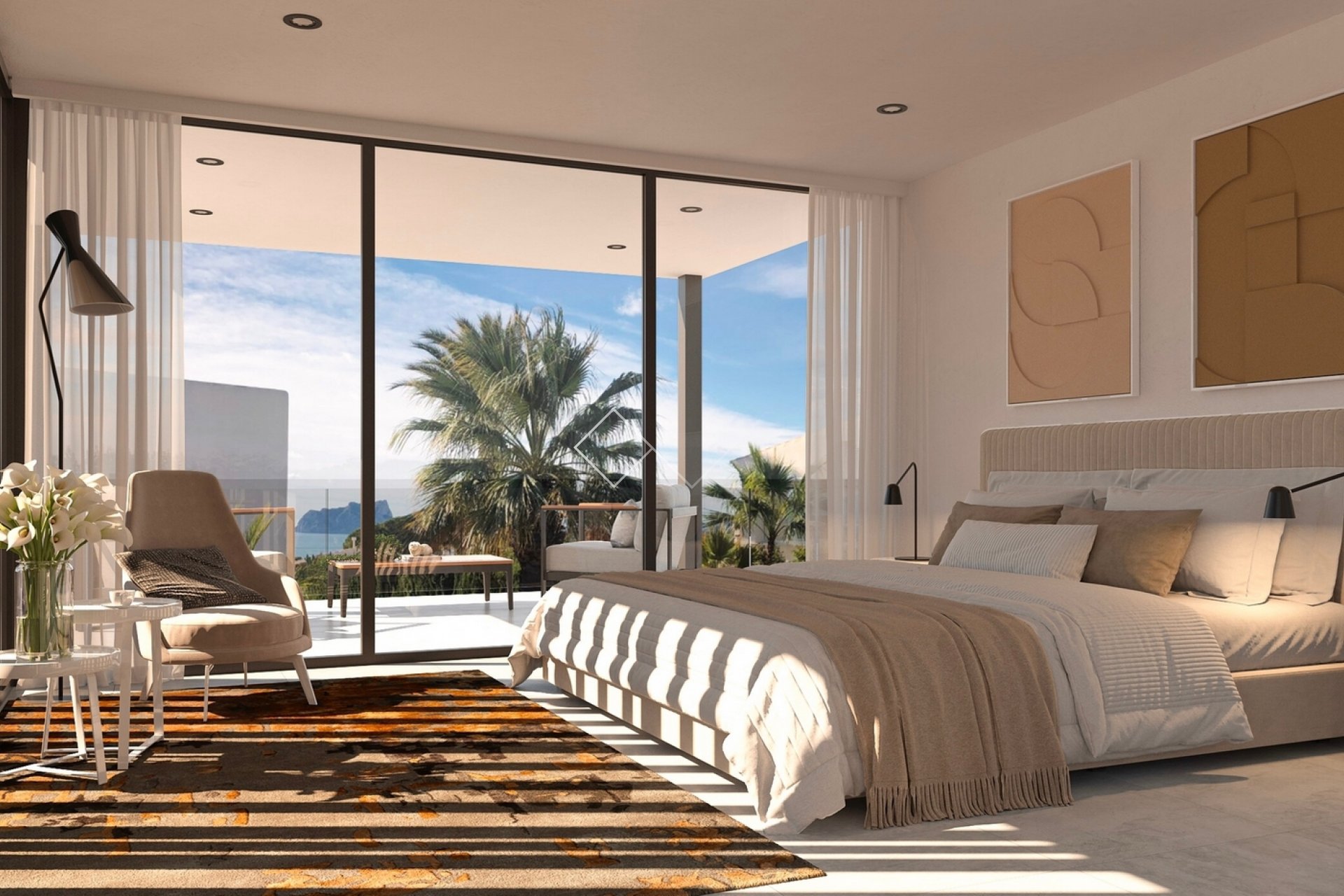 chambre - Superbe villa neuve avec vue sur la mer à vendre à Moraira, Arnella
