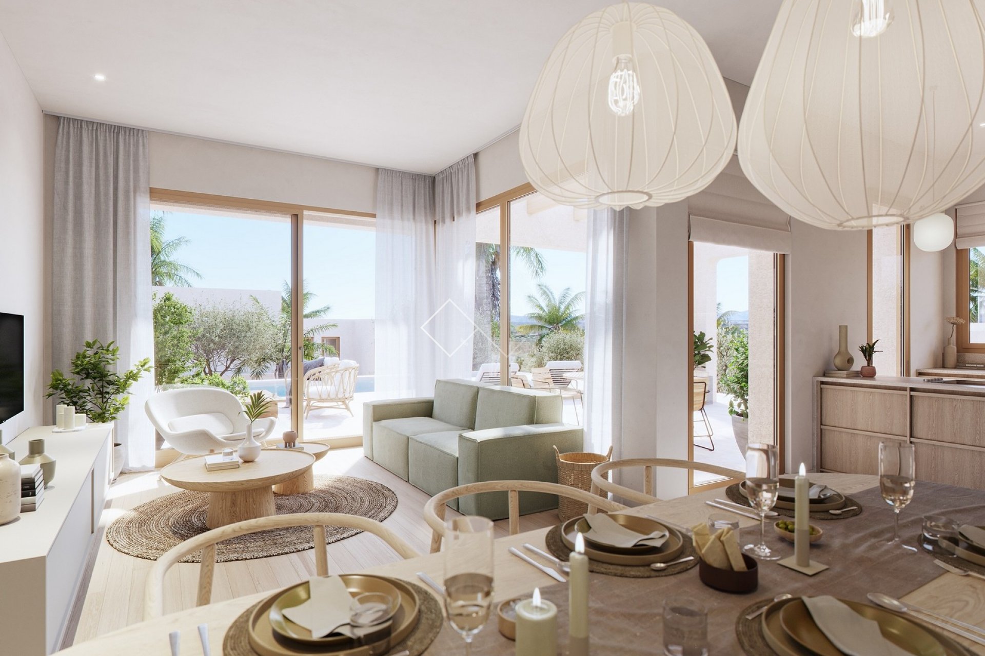 dans - Nouvelles villas jumelées de style Ibiza à vendre à Moraira