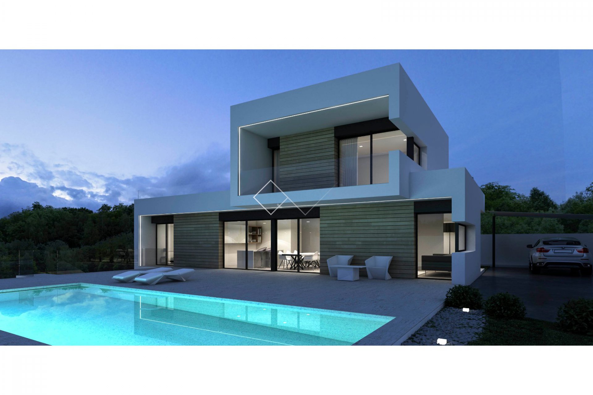 Design-Villa - Zu bauen: moderne Villa in La Fustera, Benissa