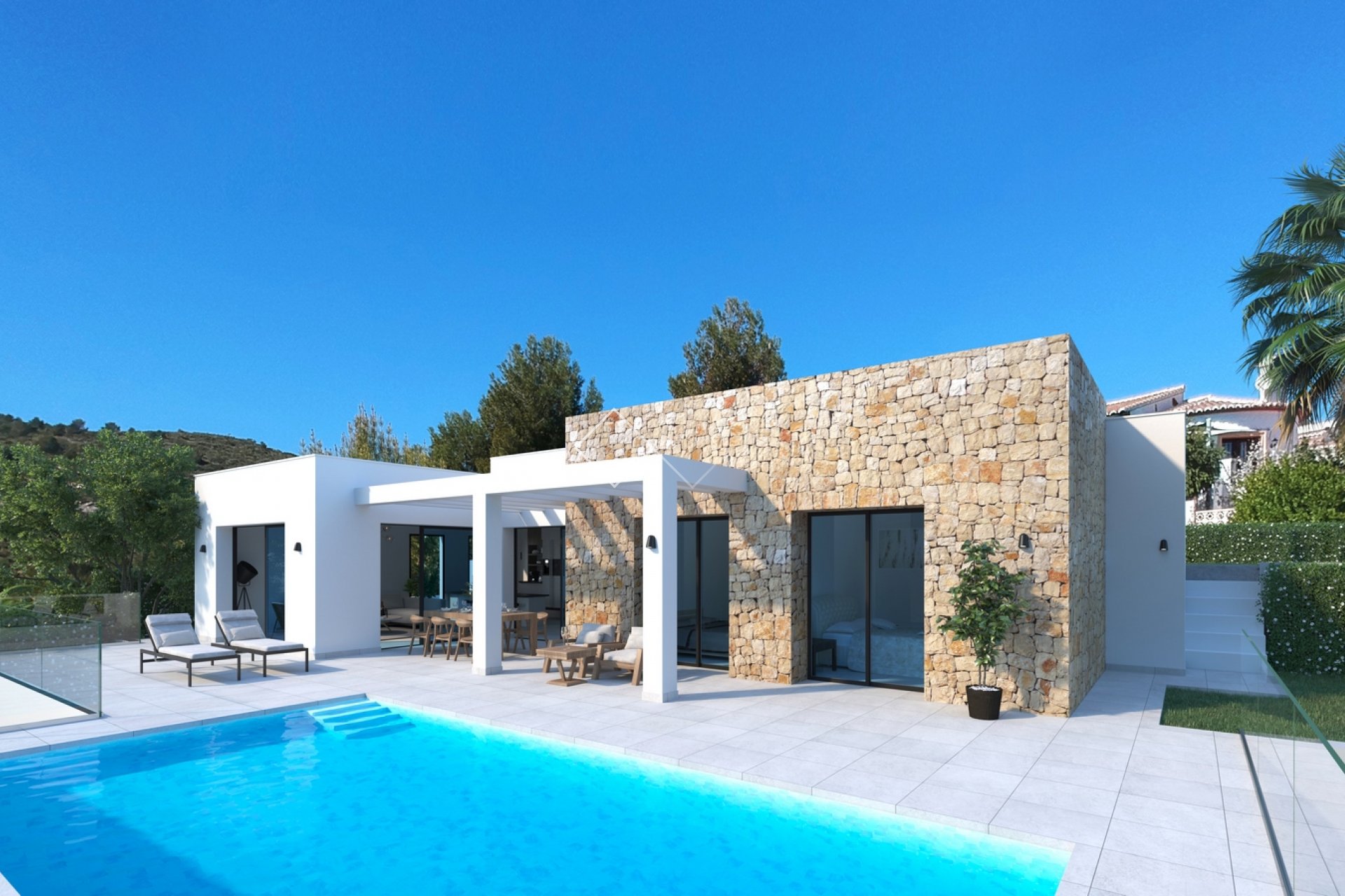Einstöckige Design-Villa zu verkaufen in Pedreguer