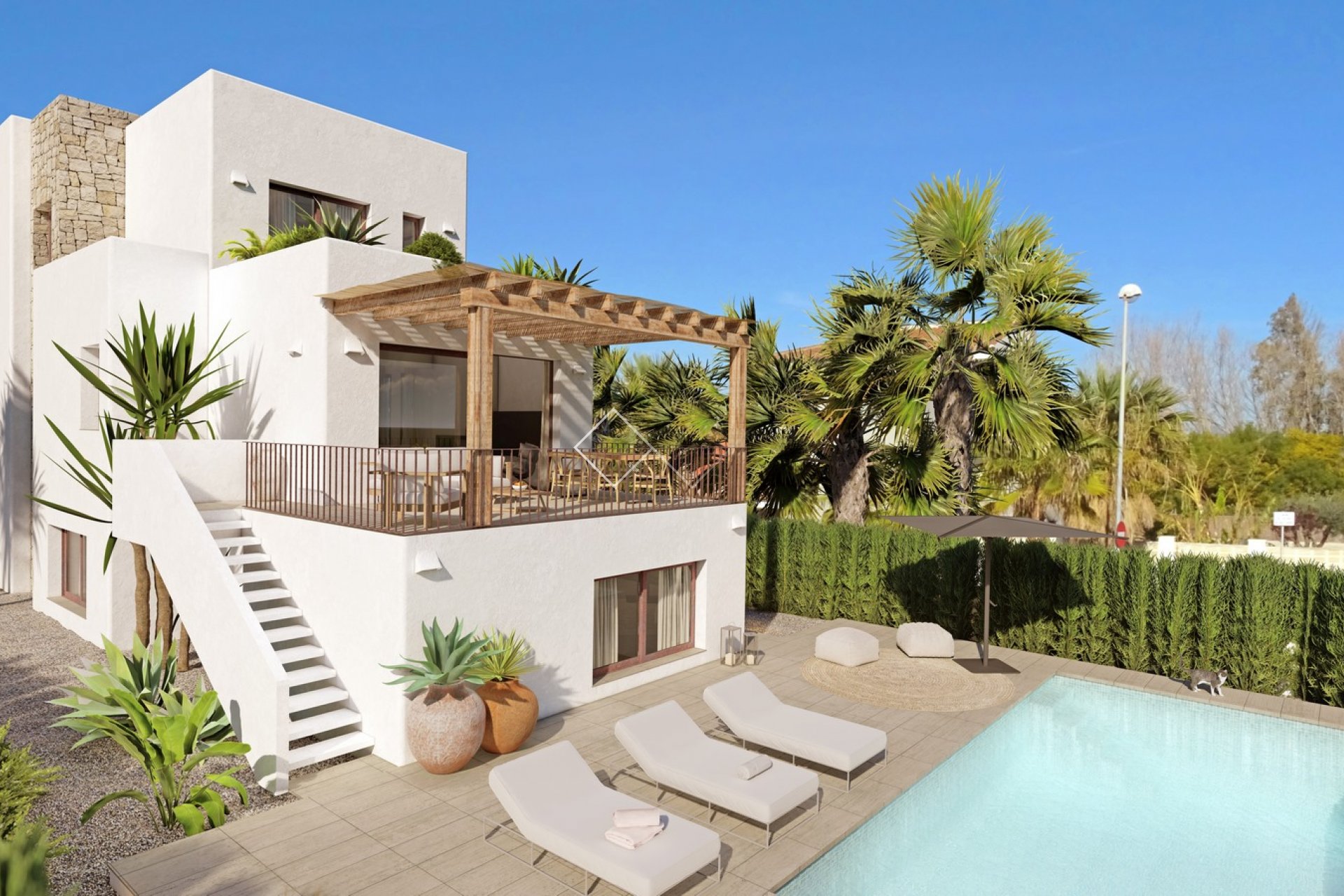 First line new Ibiza villa for sale in Oliva