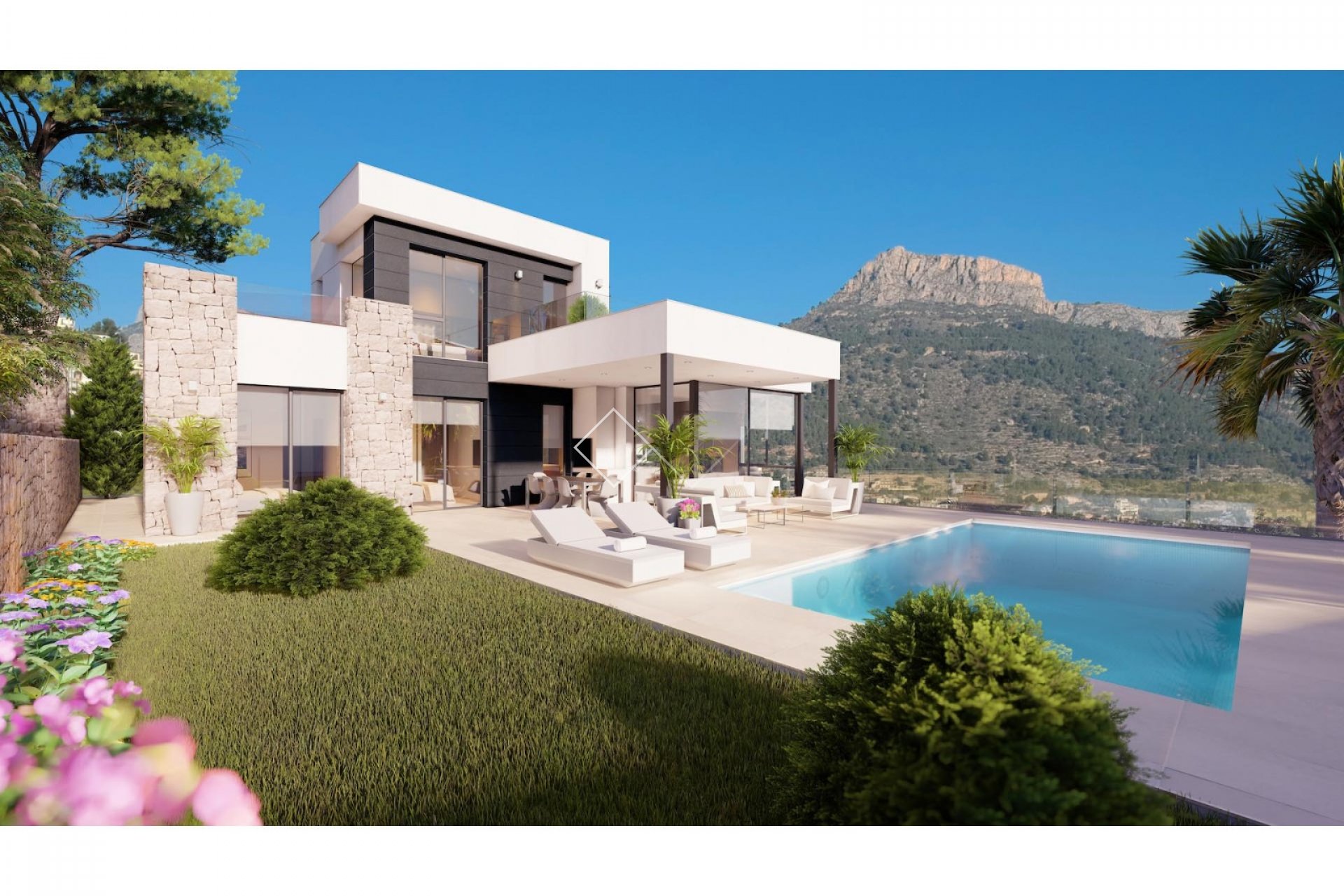 garden pool villa - Contemporary villa with seaviews, Maryvilla, Calpe