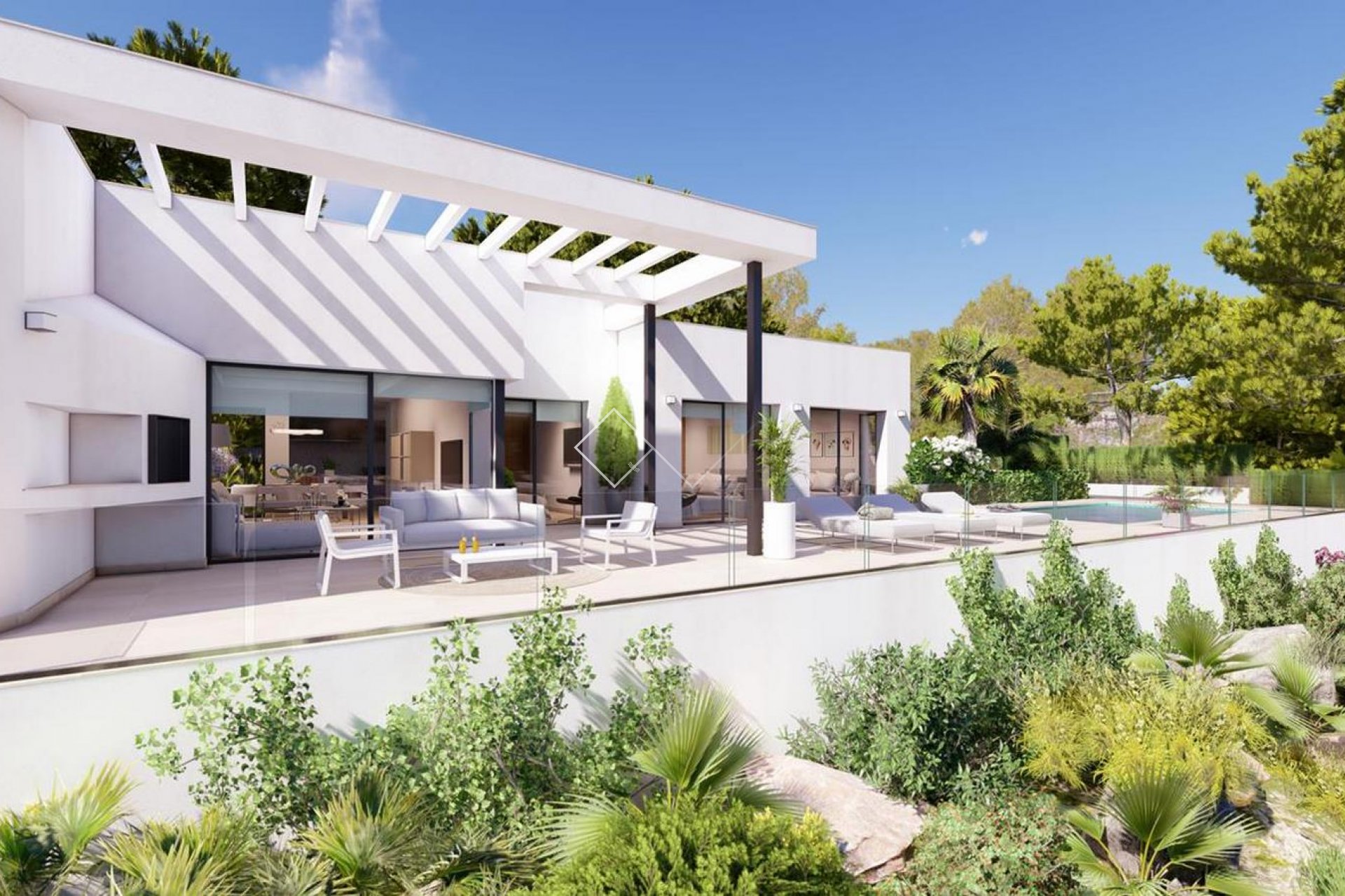 Gelijkvloerse moderne villa te koop in Pedregue