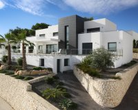 -Impresionante villa moderna con vistas abiertas al valle y mar en Solpark, Moraira en venta