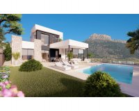 jardin piscine villa - Villa contemporaine avec vue sur la mer, Maryvilla, Calpe
