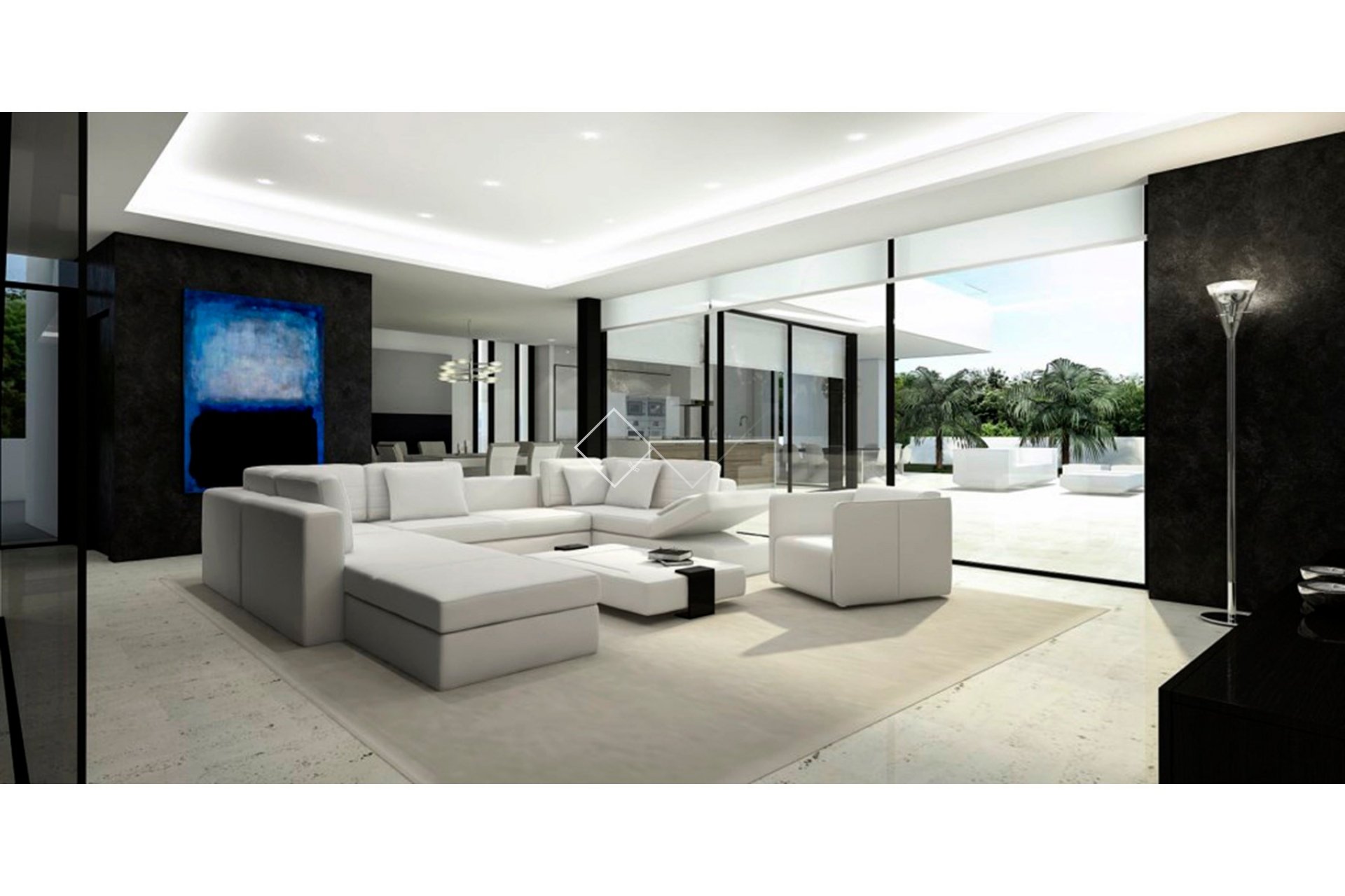 living room - Project for modern design villa walking distance to Moraira