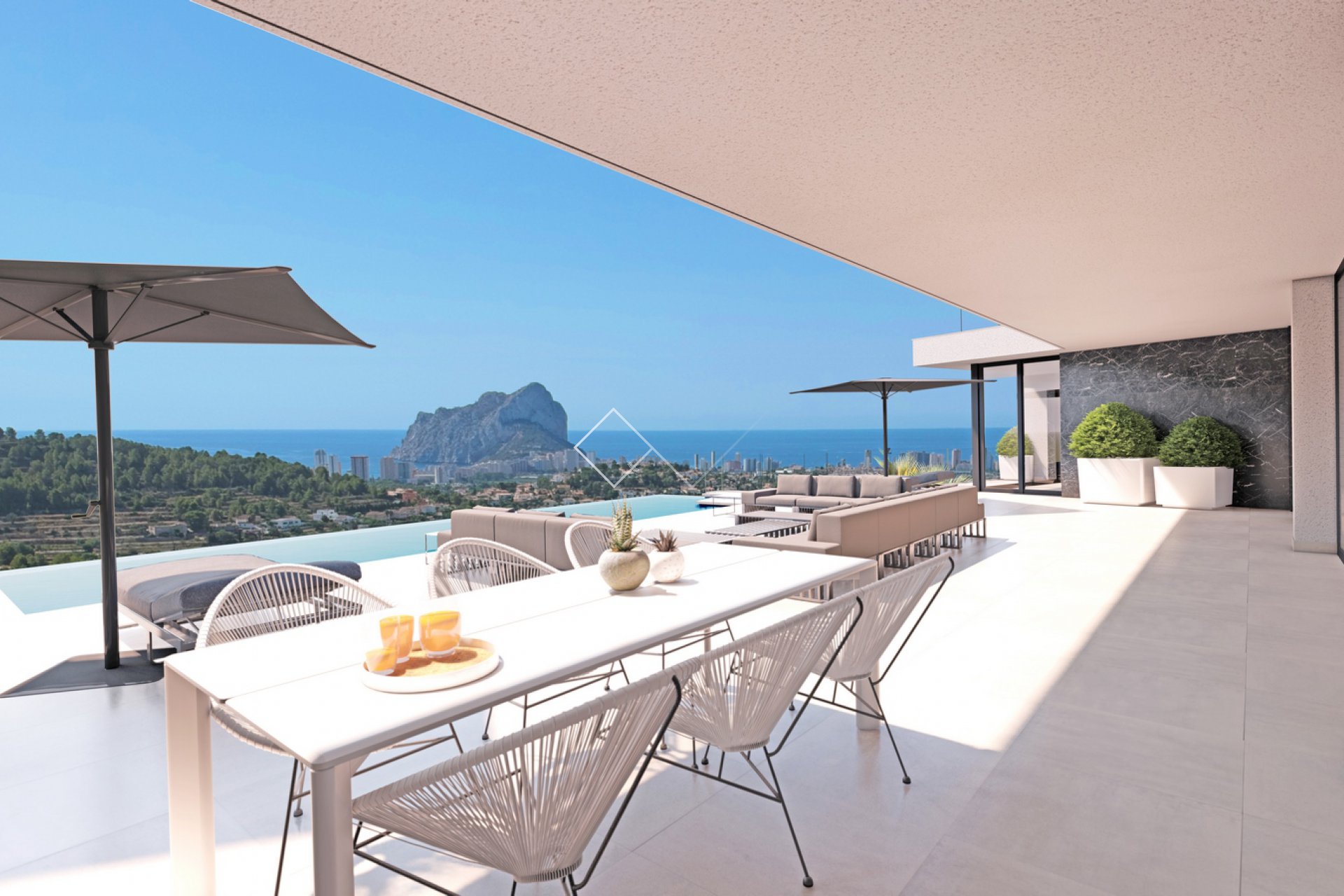 luxe en comfortabel - Chique villa te koop met prachtig uitzicht op zee in Calpe