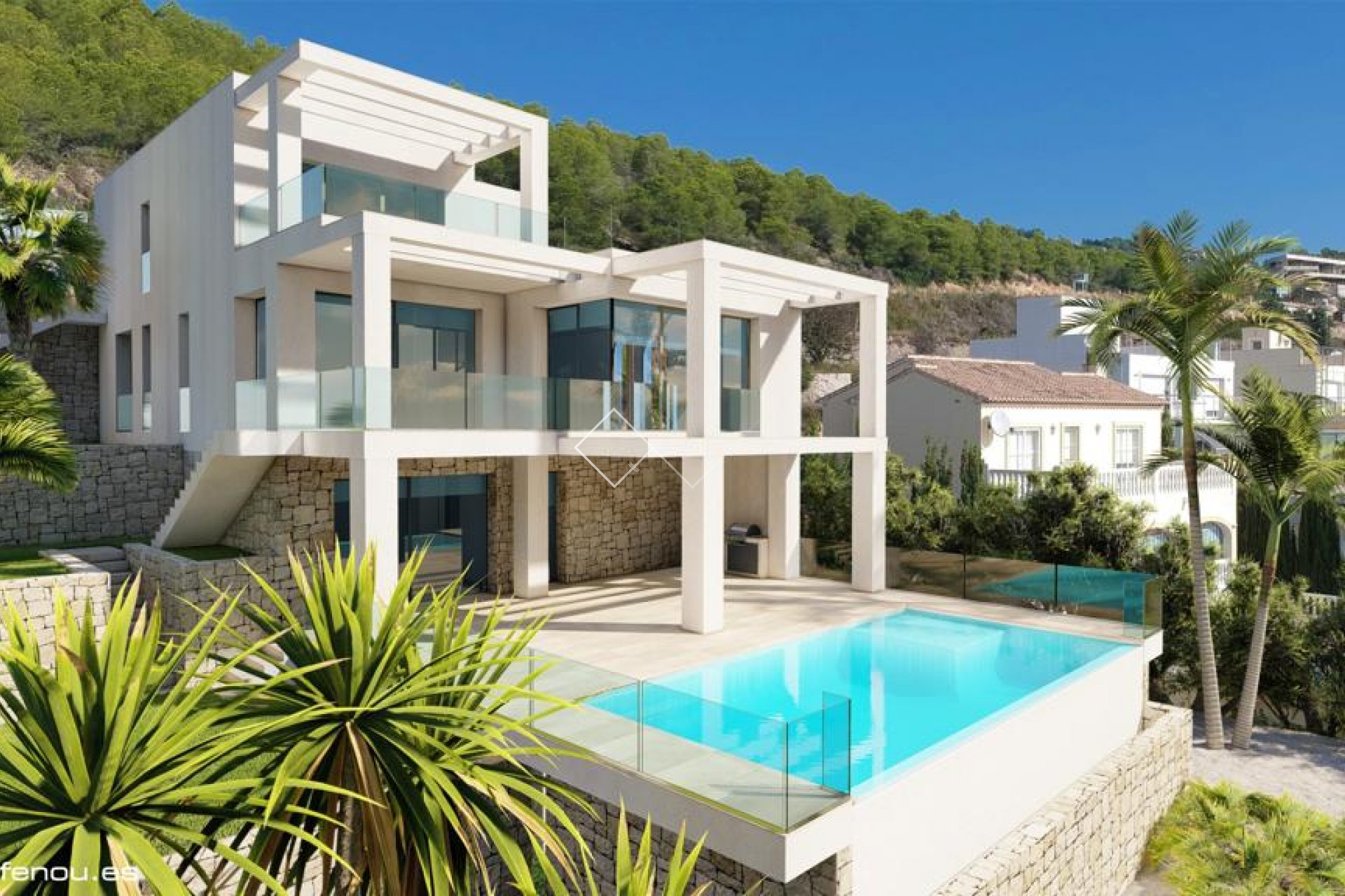 Luxe nieuwe villa met uitzicht op zee in Calpe