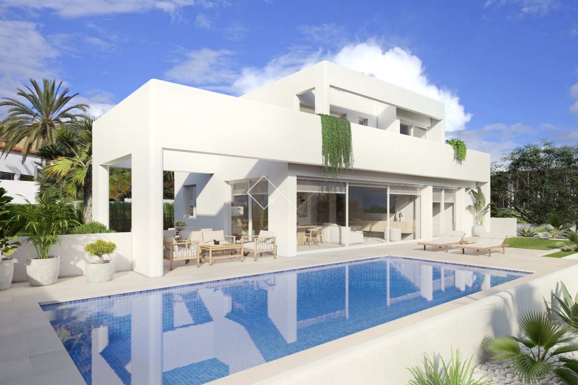 Mooie moderne villa met zeezicht te koop in Benissa