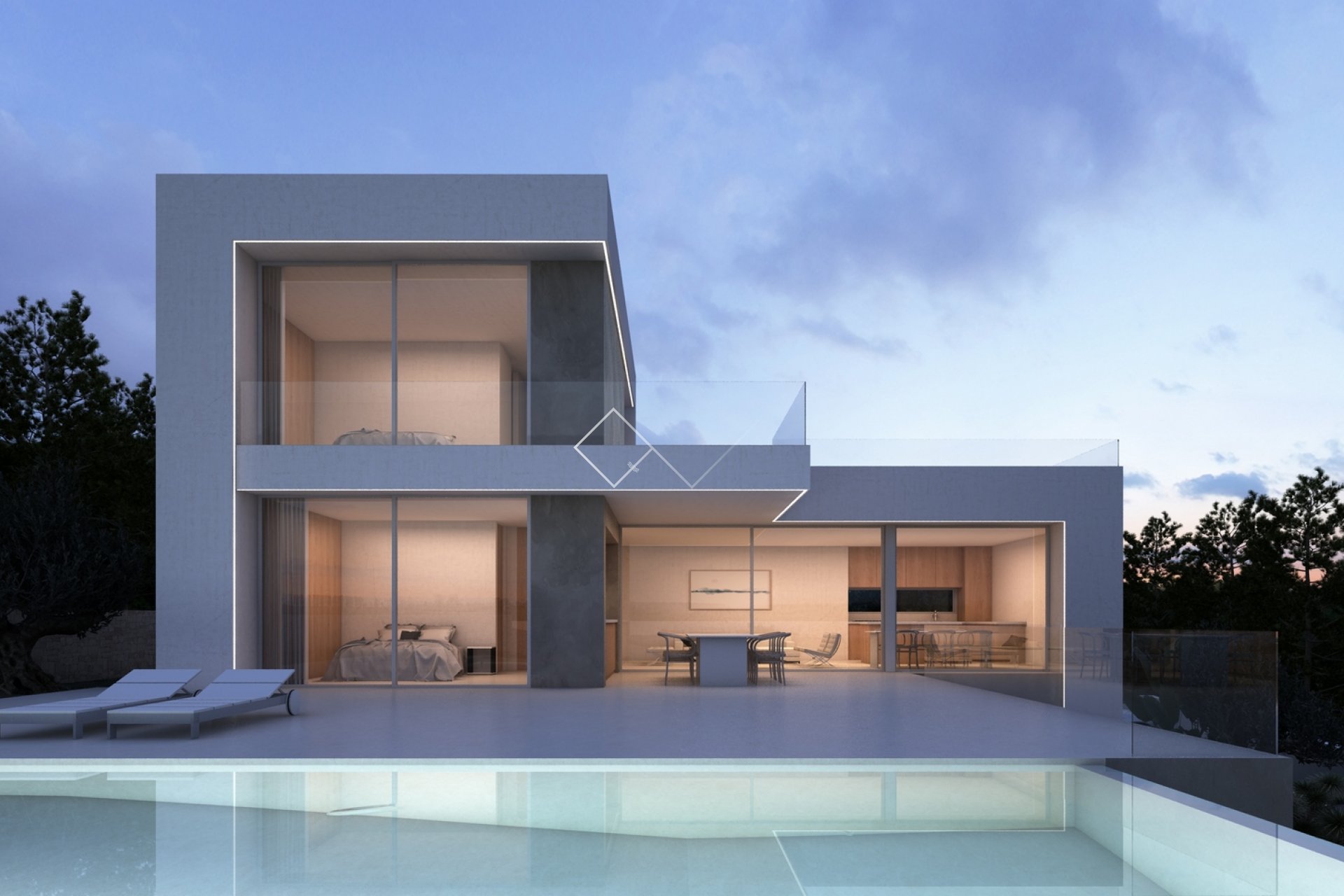 neues Projekt La Fustera - Design-Villa zum Verkauf in Benissa mit etwas Meerblick