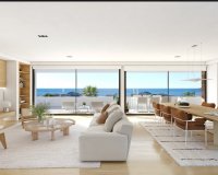 open woonruimte - Superieure villa met zeezicht in Benitachell te koop