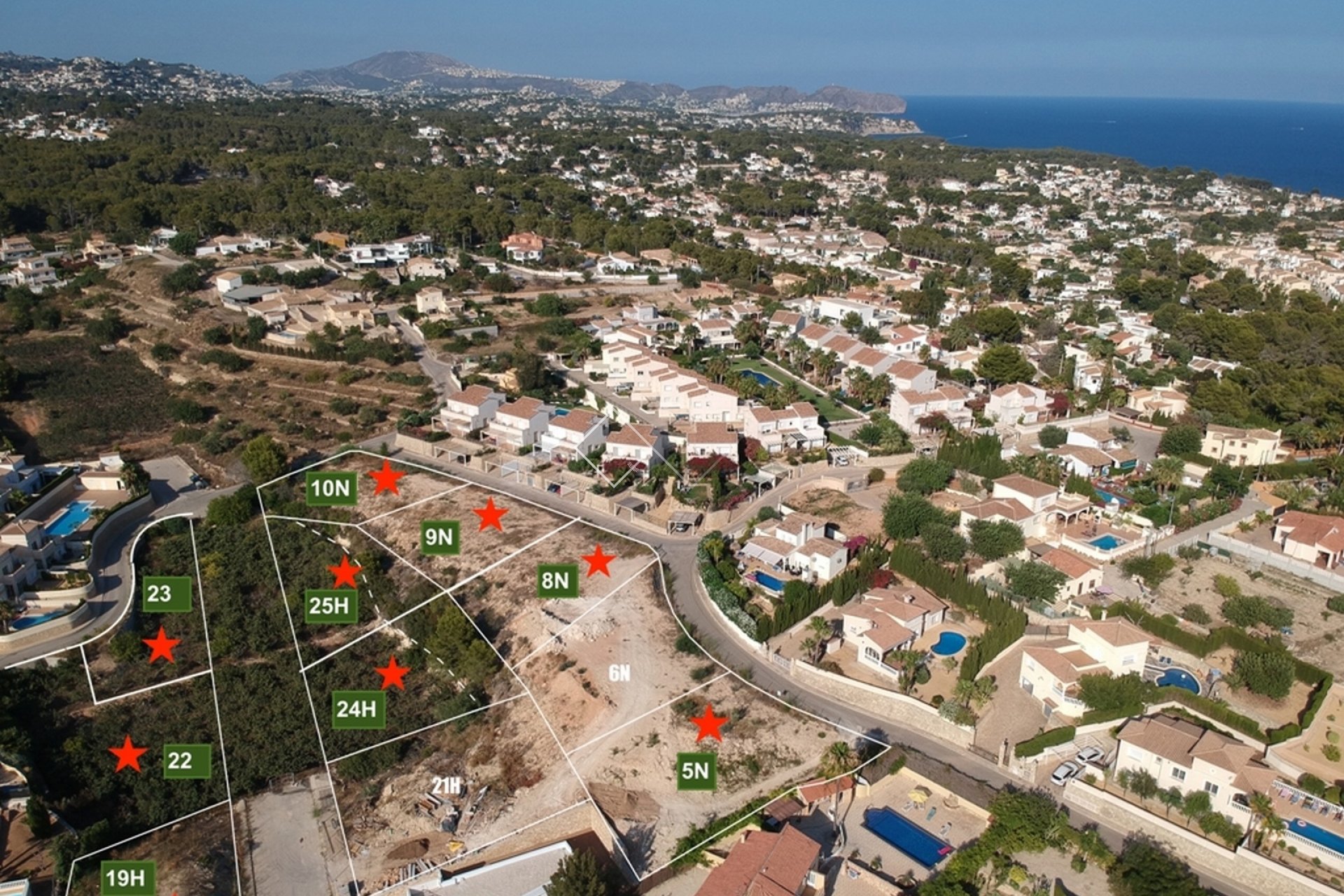 Package Deal: Cinq terrains à bâtir à vendre à Gran Sol, Calpe