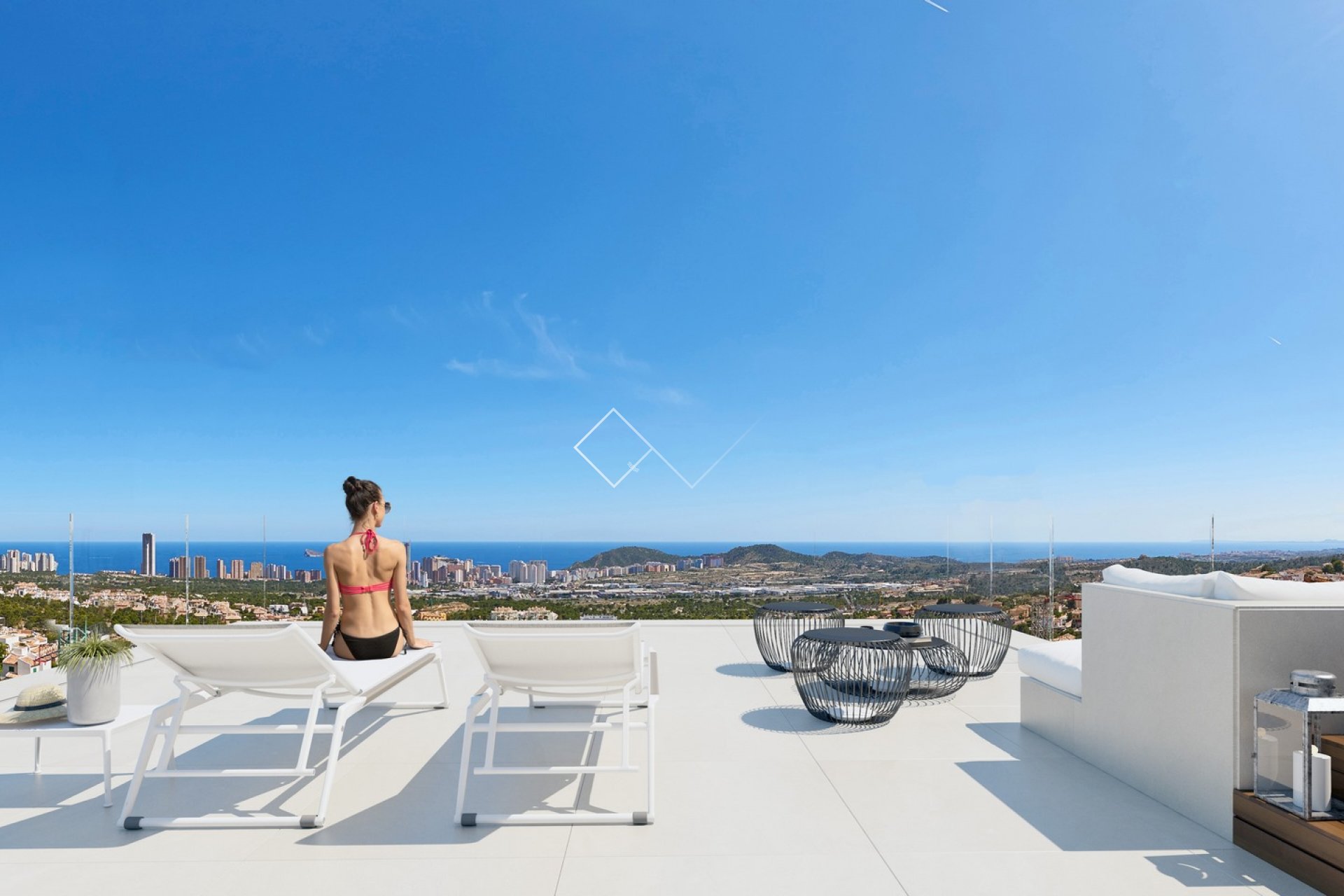 panoramic views - Luxury sea view villa for sale in Finestrat