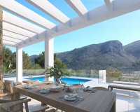 pegola, zwembad, uitzicht - Gelijkvloerse design villa te koop in Pedreguer
