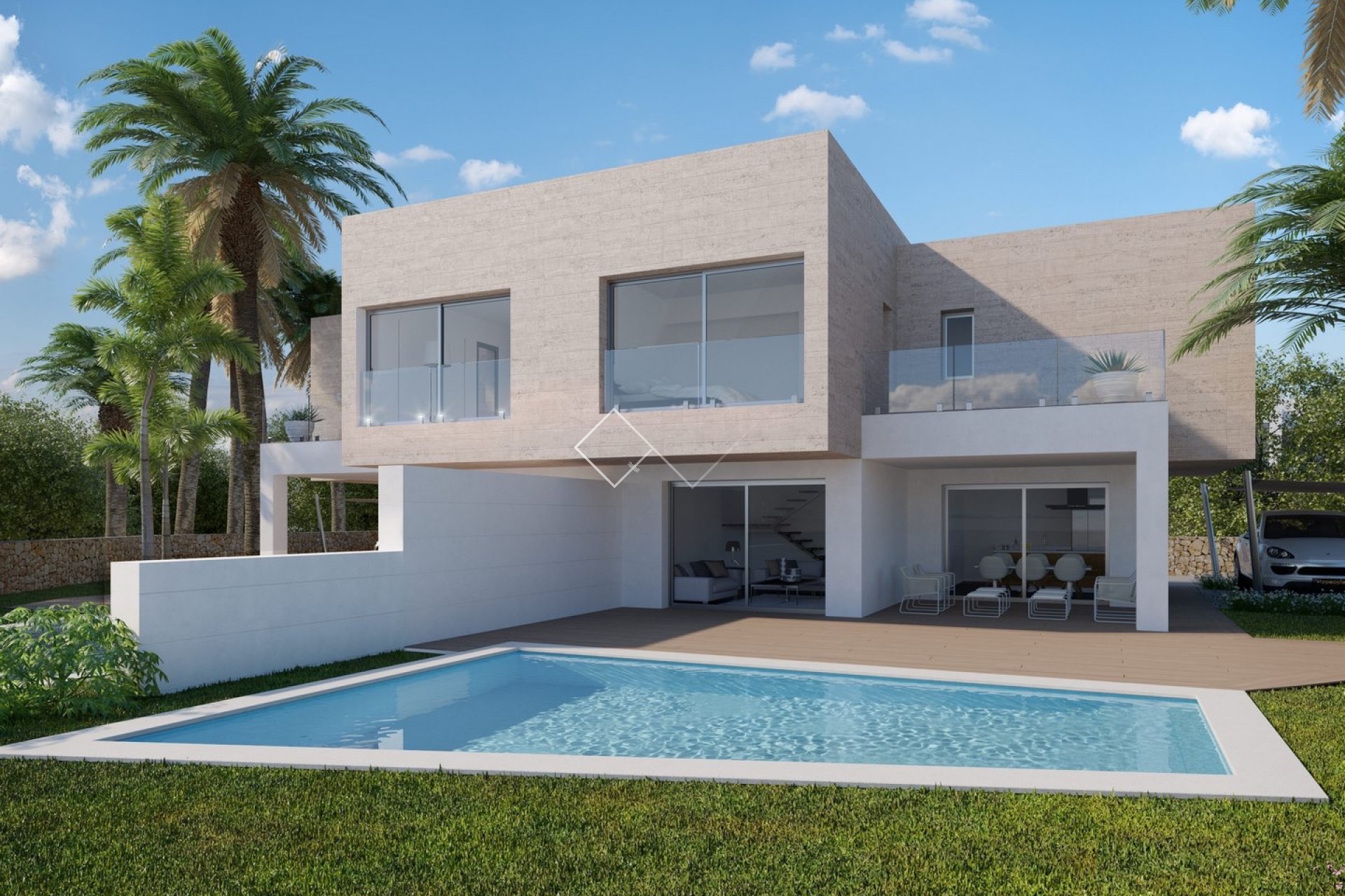 Pino Blanco - Semi-detached new villa for sale in Moraira, 600m from sea