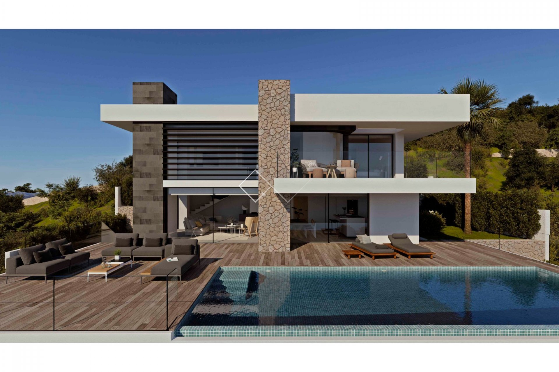 piscina - Villa moderna en venta en Cumbre del Sol, Benitachell