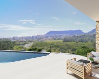 piscina y vistas a la montaña - Proyecto de villa de diseño en Calpe, Casanova