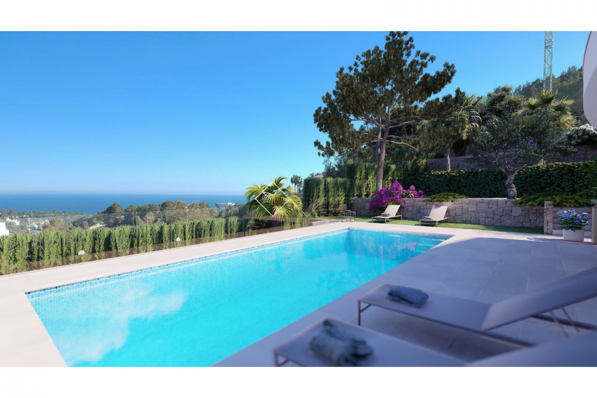 pool sea views - New build: modern villa in Raco de Galeno, Benissa