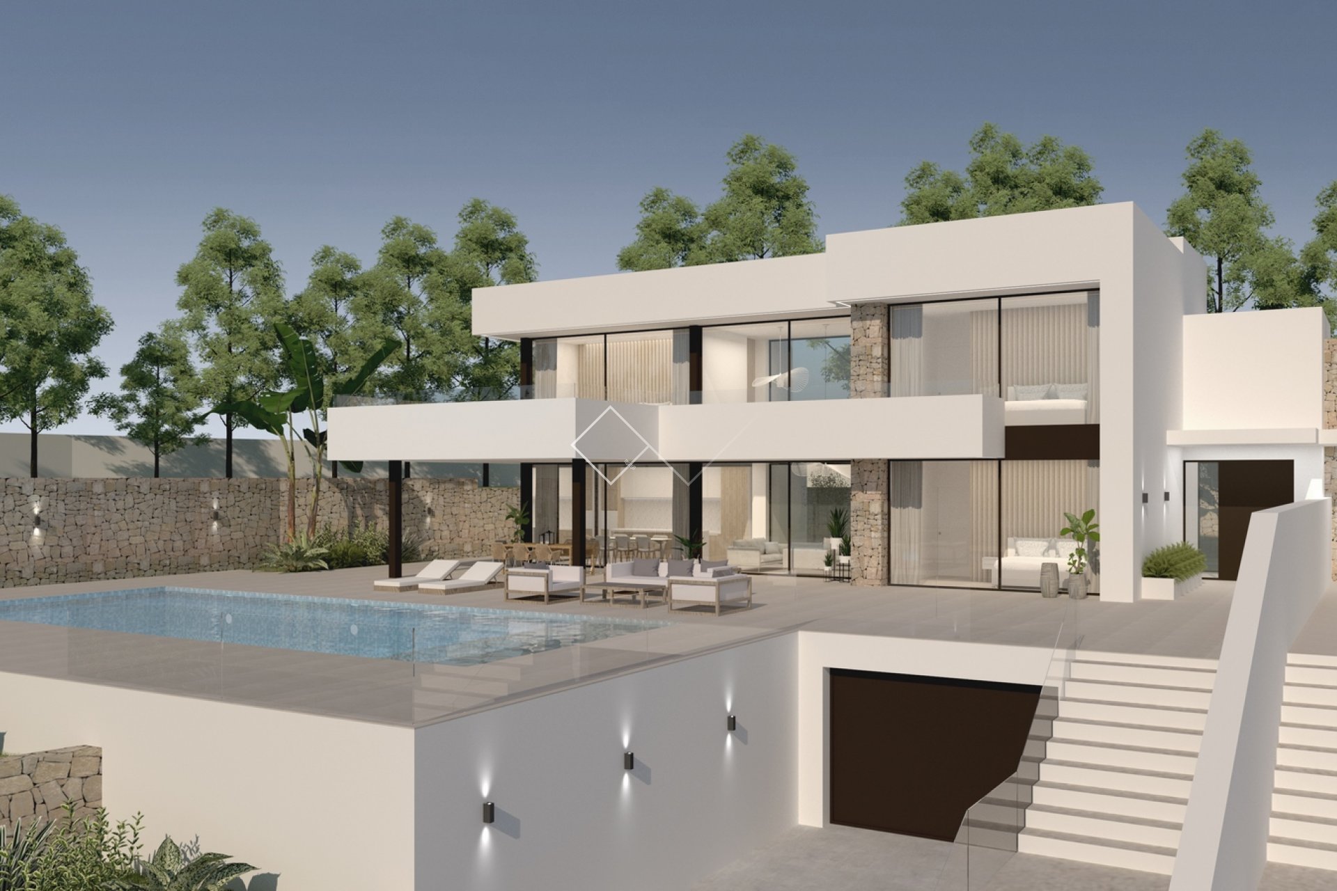 project - Modern luxurious semi-detached villa for sale in Moraira
